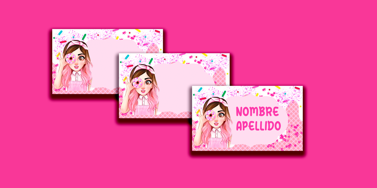 ETIQUETAS PERSONALIZADAS MIS PASTELITOS RECTANGULAR