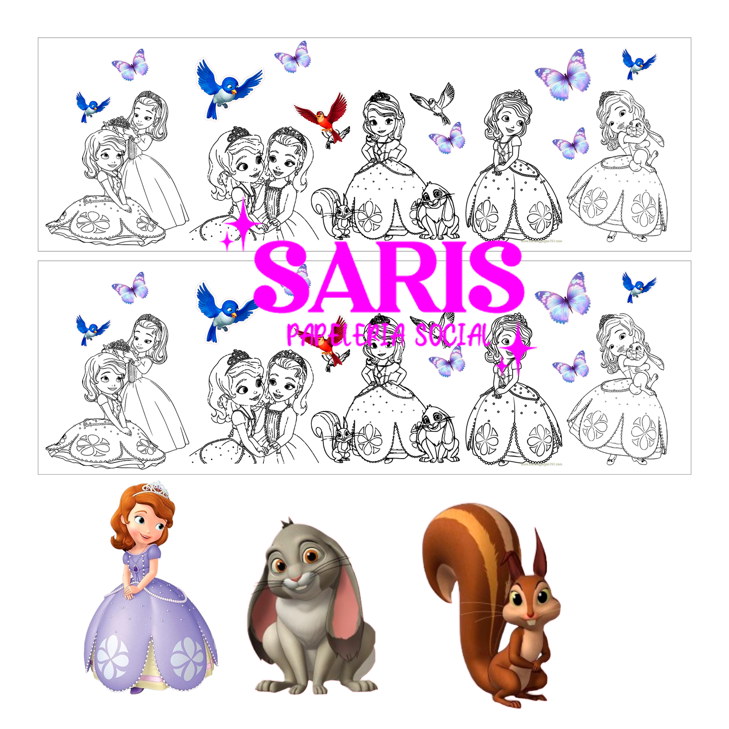 TEMPLATE COLORING PRINGLES PRINCESA SOFIA