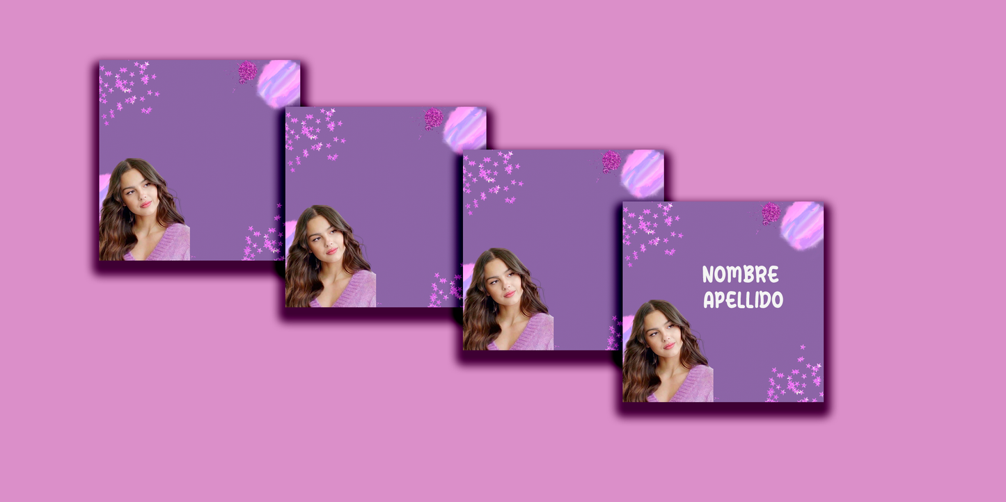 ETIQUETAS PERSONALIZADAS OLIVIA CUADRADA