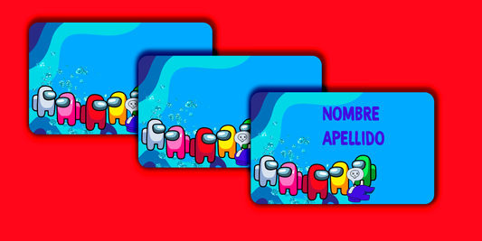 ETIQUETAS PERSONALIZADAS AMONG RECTANGULAR
