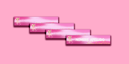 ETIQUETAS PERSONALIZADAS BAILARINA LAPIZ