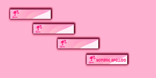 ETIQUETAS PERSONALIZADAS BARBIE LAPIZ