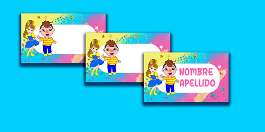 ETIQUETAS PERSONALIZADAS BELY RECTANGULAR