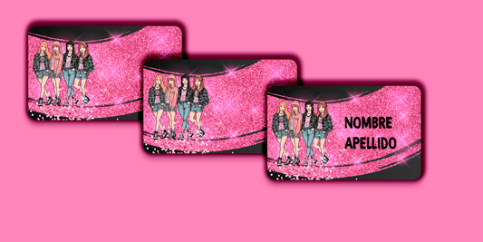 ETIQUETAS PERSONALIZADAS BLACKPINK RECTANGULAR