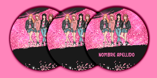 ETIQUETAS PERSONALIZADAS BLACKPINK REDONDA