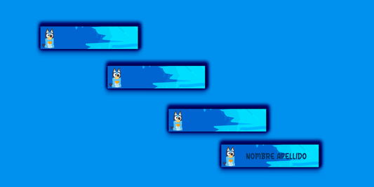 ETIQUETAS PERSONALIZADAS BLUEY LÁPIZ