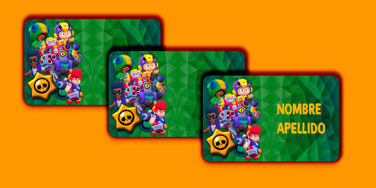 ETIQUETAS PERSONALIZADAS BRAWSTARS RECTANGULAR