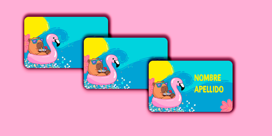 ETIQUETAS PERSONALIZADAS CAPIBARA RECTANGULAR
