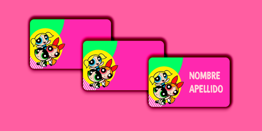 ETIQUETAS PERSONALIZADAS CHICAS SUPER PODEROSAS RECTANGULAR