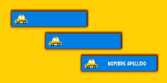 ETIQUETAS PERSONALIZADAS COHETE LÁPIZ