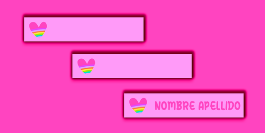 ETIQUETAS PERSONALIZADAS CORAZONES LÁPIZ