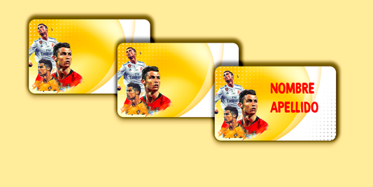 ETIQUETAS PERSONALIZADAS CRISTIANO RONALDO RECTANGULAR