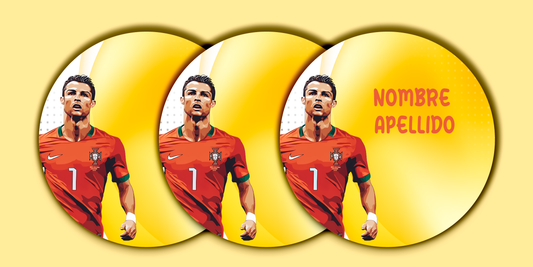 ETIQUETAS PERSONALIZADAS CRISTIANO RONALDO REDONDA