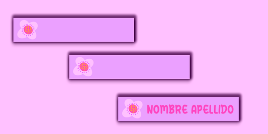 ETIQUETAS PERSONALIZADAS FLORES LÁPIZ
