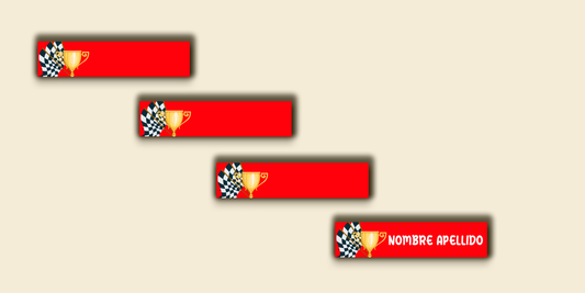 ETIQUETAS PERSONALIZADAS FORMULA 1 LAPIZ