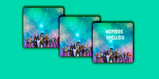 ETIQUETAS PERSONALIZADAS FORNITE CUADRADA