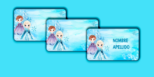 ETIQUETAS PERSONALIZADAS FROZEN RECTANGULAR