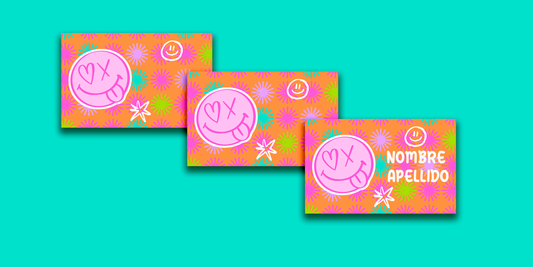 ETIQUETAS PERSONALIZADAS HAPPY RECTANGULAR