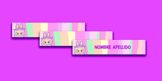 ETIQUETAS PERSONALIZADAS LABUBU LAPIZ