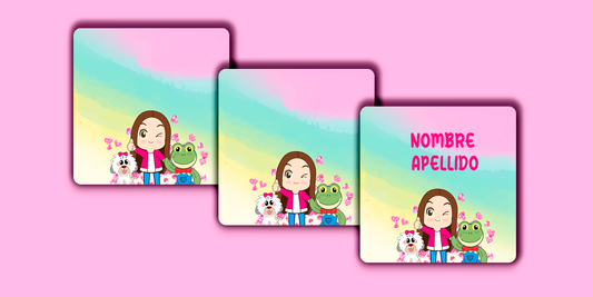 ETIQUETAS PERSONALIZADAS LARA CUADRADA