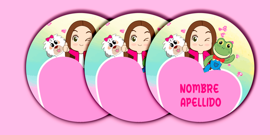 ETIQUETAS PERSONALIZADAS LARA REDONDA