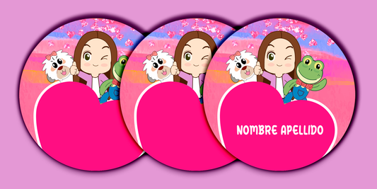ETIQUETAS PERSONALIZADAS LARA REDONDA