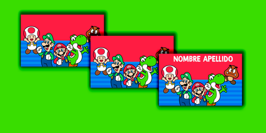 ETIQUETAS PERSONALIZADAS MARIO RECTANGULAR