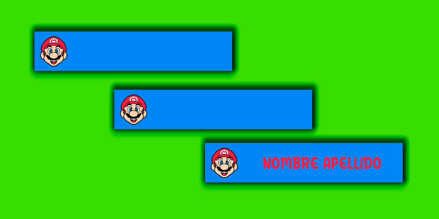 ETIQUETAS PERSONALIZADAS MARIO LÁPIZ