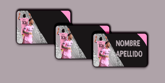 ETIQUETAS PERSONALIZADAS MESSI RECTANGULAR