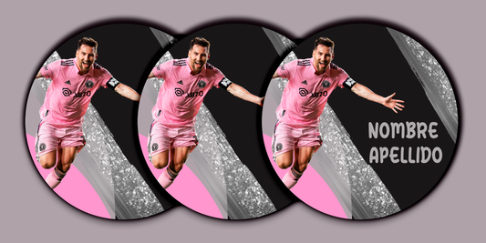 ETIQUETAS PERSONALIZADAS MESSI REDONDA