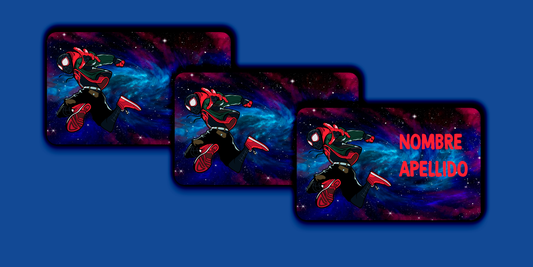 ETIQUETAS PERSONALIZADAS MILES MORALES RECTANGULAR