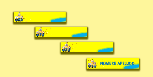 ETIQUETAS PERSONALIZADAS MINIOS LAPIZ