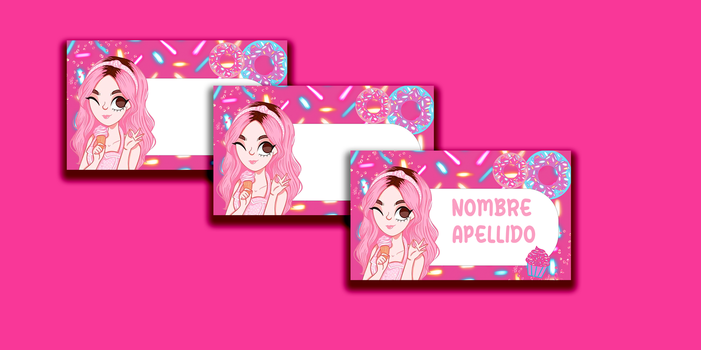 ETIQUETAS PERSONALIZADAS MIS PASTELITOS RECTANGULAR