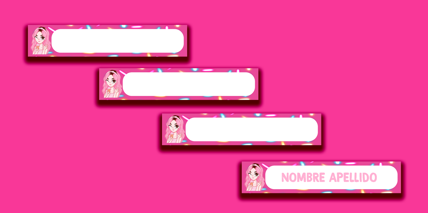 ETIQUETAS PERSONALIZADAS MIS PASTELITOS LAPIZ