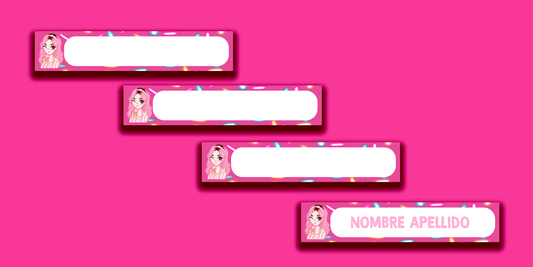 ETIQUETAS PERSONALIZADAS MIS PASTELITOS LAPIZ
