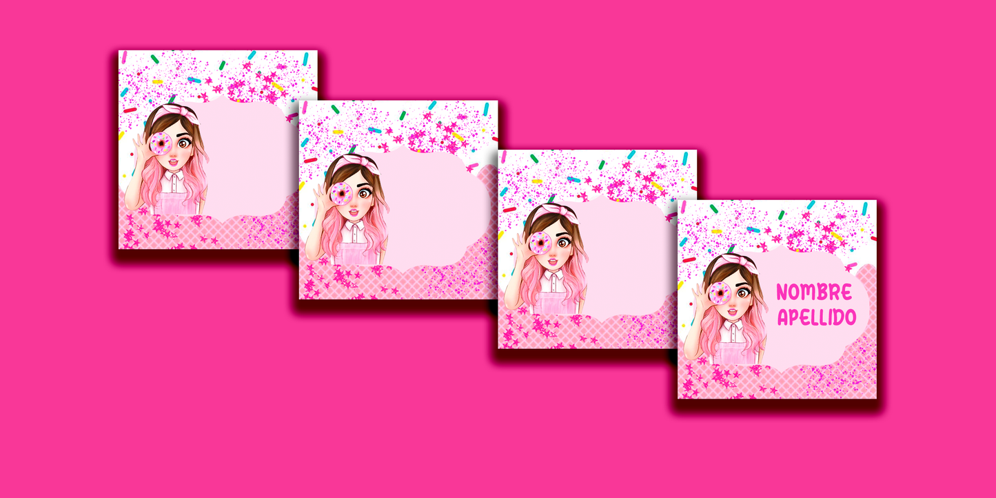 ETIQUETAS PERSONALIZADAS MIS PASTELITOS CUADRADA
