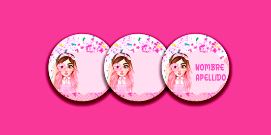 ETIQUETAS PERSONALIZADAS MIS PASTELITOS REDONDA