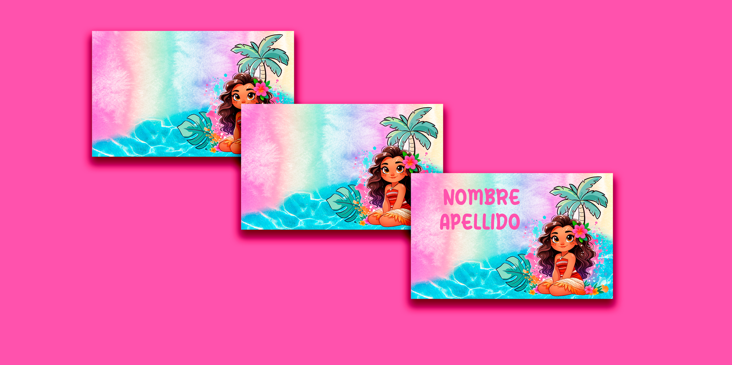 ETIQUETAS PERSONALIZADAS MOANA RECTANGULAR