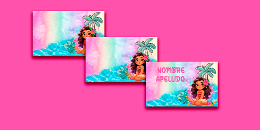 ETIQUETAS PERSONALIZADAS MOANA RECTANGULAR