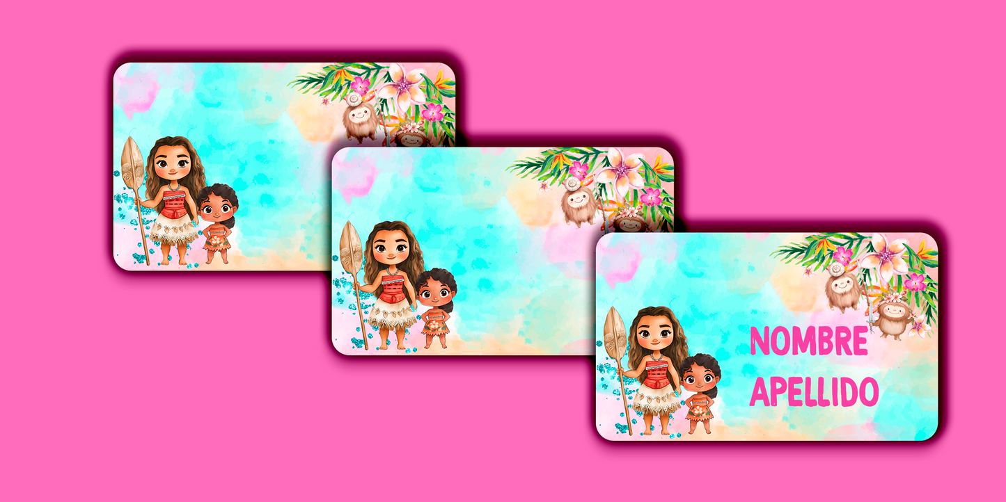 ETIQUETAS PERSONALIZADAS MOANA RECTANGULAR