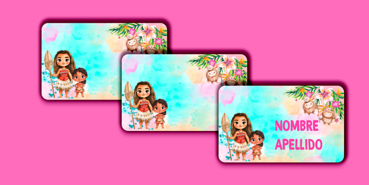 ETIQUETAS PERSONALIZADAS MOANA RECTANGULAR