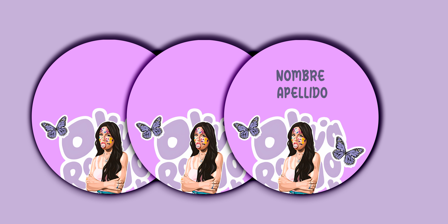 ETIQUETAS PERSONALIZADAS OLIVIA REDONDA