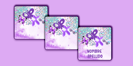 ETIQUETAS PERSONALIZADAS OR CUADRADA