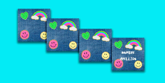 ETIQUETAS PERSONALIZADAS PARCHES CUADRADA