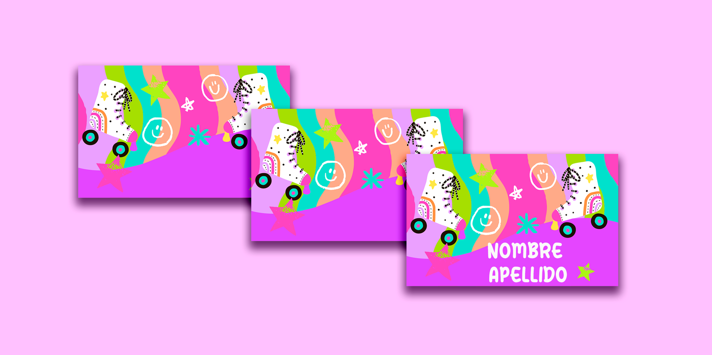 ETIQUETAS PERSONALIZADAS PATINES RECTANGULAR
