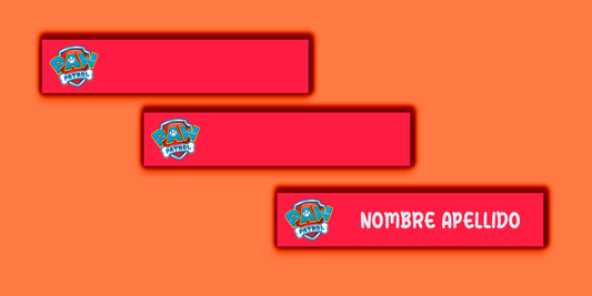 ETIQUETAS PERSONALIZADAS PAW PATROL LAPIZ