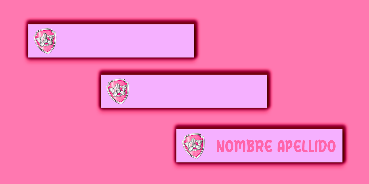 ETIQUETAS PERSONALIZADAS PAW PATROL LÁPIZ