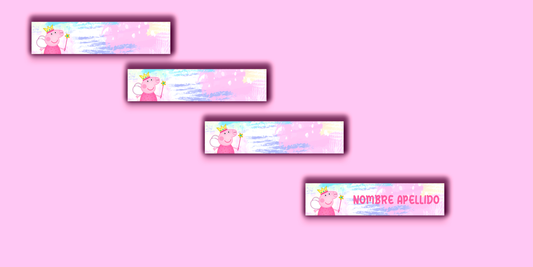 ETIQUETAS PERSONALIZADAS PEPPA PIG LAPIZ