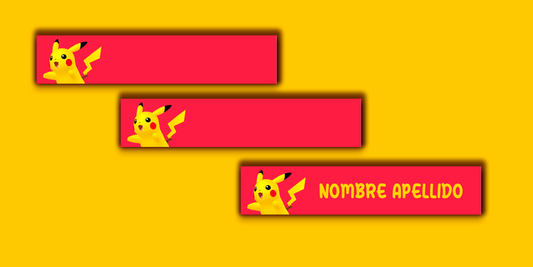 ETIQUETAS PERSONALIZADAS POKÉMON LAPIZ