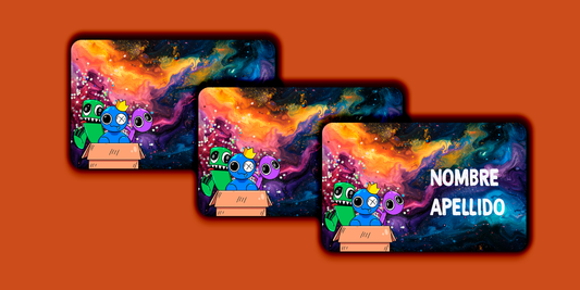 ETIQUETAS PERSONALIZADAS RAINBOW RECTANGULAR